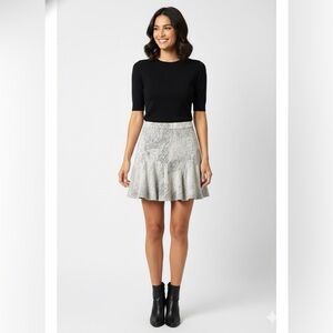Banana Republic 12 Petite Gray Skater Skirt